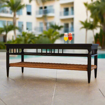Lloyd Flanders Low Country Woven Vinyl 49" Rectangle Cocktail Table