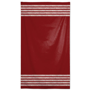 Petal Pattern Stripes Red 58x102 Tablecloth