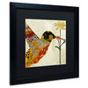 Color Bakery 'Hummingbird Brocade III' Art, Black Frame, Black Matte, 16"x16"
