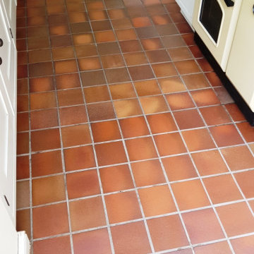 Deep Cleaning Kitchen Quarry Tile and Grout in Royston