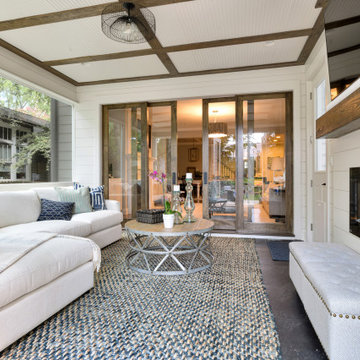 Candler Park sunroom & outdoor kitchen