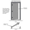 72"x80" 1-Lite Clear LH-Inswing Painted Fiberglass Double Door, 6-9/16" Frame