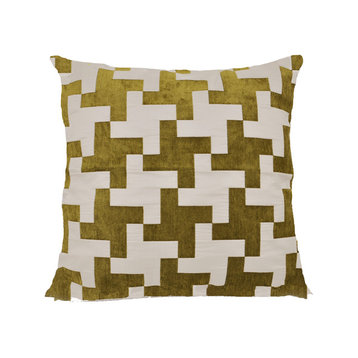 Houndstooth Lime Pillow