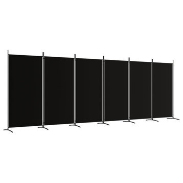 vidaXL Room Divider Folding Privacy Screen 2 Panel Room Divider Black Fabric, Black, 204.7" X 70.9"/ 1 Piece