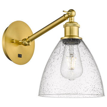 Innovations 317-1W-SG-GBD-754-LED 1-Light Sconce, Satin Gold