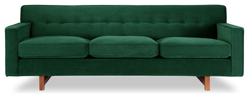 How Much Does The Sofa Weigh Kennedy Midcentury Modern Clic Sofa Jade Material Velvet More Info
