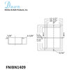 Dawn FNIBN1409 Stainless Steel Finished Shower Niche