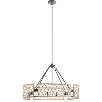 Kichler Lighting 52078WWW Oana - Six Light Oval Chandelier