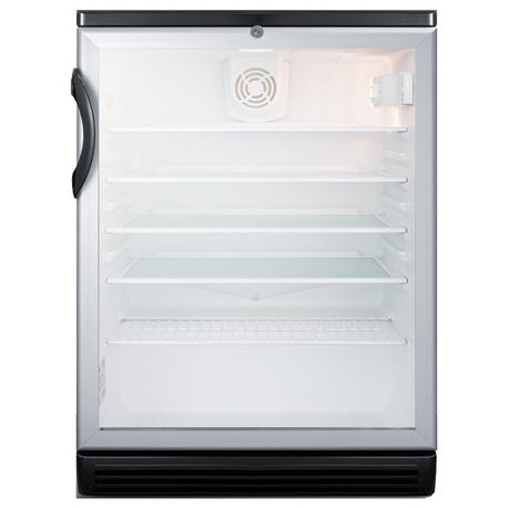 Summit SCR600BGL 24"W 5.5 Cu. Ft. - Glass / Black
