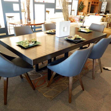 Contemporary Metal 42"x 84" Dining Table