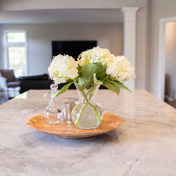 Super White Marble Kitchen