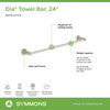 Dia 24 Inch Towel Bar with Mounting Hardware, Satin Nickel