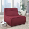 Align Upholstered Arm Chair, Berry