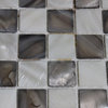 12.51"x12.51" Oyster Myorca Silvery Gray White Mother of Pearl Shell Tile