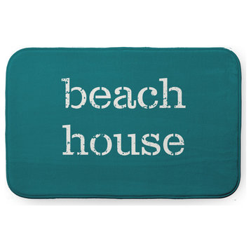 24" x 17" Beach House  Bathmat, Ocean Teal