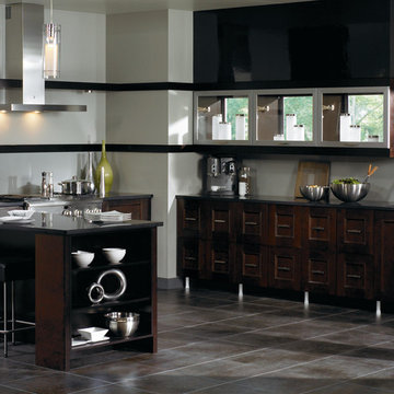 Kitchen Craft Cabinetry: Modern Espresso Kitchen