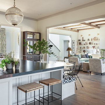 Open Plan Kitchen – View of Dining Area and Kitchen Island