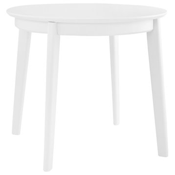 Atle 36" Round Dining Table, Matte White