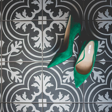 Stéphanie Fortier Design - Tuile à motif marocain dans l'entrée