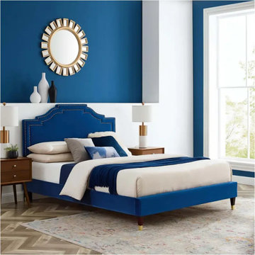 Mod 6581 Nav Modway Furniture Adelaide Adelaide Performance Velvet Queen Platfor