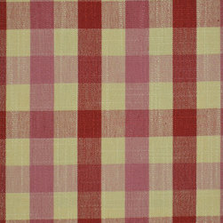 Paroo Cotton Blend Small Check Curtains & Drapes Upholstery Fabric in Cardinal C - Upholstery Fabric