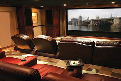 Elegant home theater photo in Other