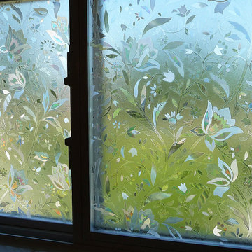 Decorative Film on Bathroom Window