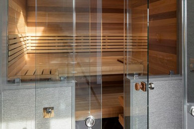 Inspiration for an expansive bathroom in Philadelphia with with a sauna.