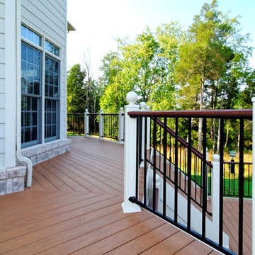 A Multilevel Outdoor Oasis featuring Timbertech Decking and Screened In Gazebo