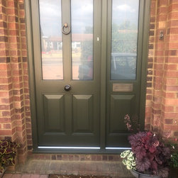 Grey timber doors - Front Doors