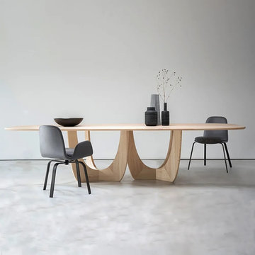 Modern Natural Dining Table with Wooden Top