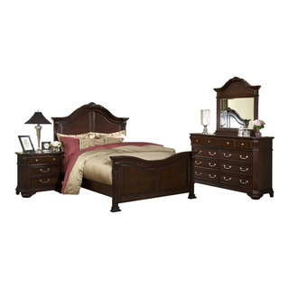 Acme Furniture Louis Philippe III Platinum 2pc Bedroom Set with Full Bed