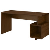 Ecworld Modern Design Workstation Desk with Hidden Cord Management Panels - Pine