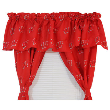 Wisconsin Badgers Printed Curtain Valance, 84"x15"