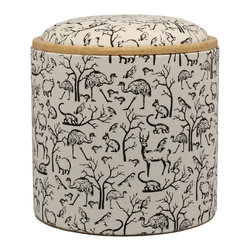 Pomada - Animals Box Ottoman, White - Footstools And Ottomans