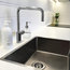 Rhythm Kitchen Mixer Tap, Square, High Gloss Stainless Steel