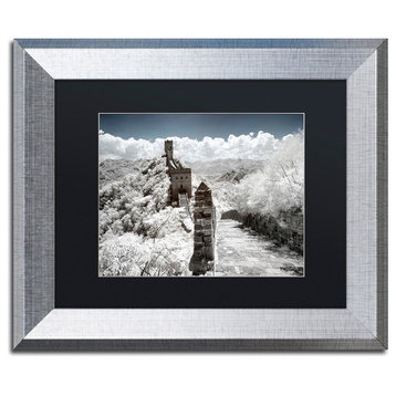 Philippe Hugonnard 'White Wall IV' Art, Silver Frame, Black Matte, 14"x11"