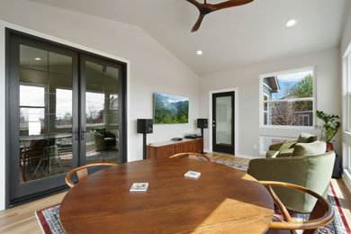 Inspiration for a contemporary home office remodel in Denver