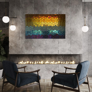 Color Fusion Polygonal Mosaic - Living Room Wall Art Decor