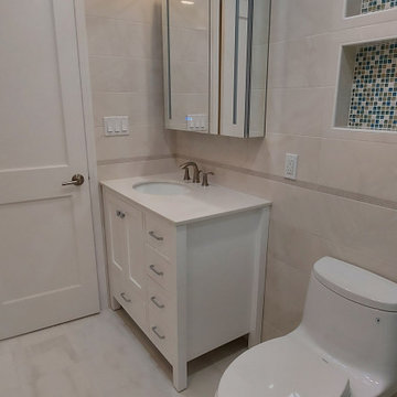 Bathroom  with shower pan.