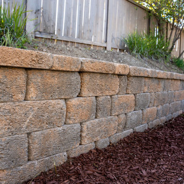 Tiered Retaining Wall & Hardscape Installation in Poway, CA