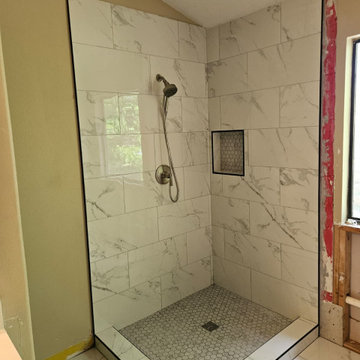 full tub removal and shower addition