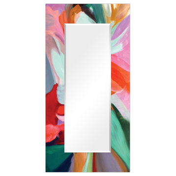 "Integrity of Chaos" Rectangular Beveled Mirror on Printed Tempered Art Glass