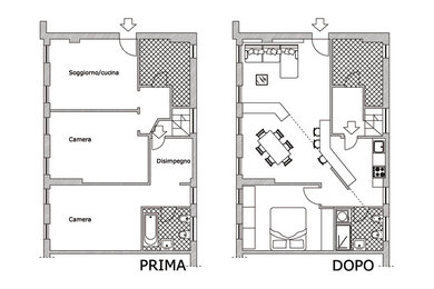 Sistemazione di un appartamento a Roma zona Villaggio Olimpico