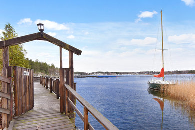 Maritim inredning av en terrass