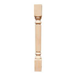 Inviting Home Inc. - Reed Kitchen Island Leg, Cherry, 3-3/4" - Table Tops And Bases