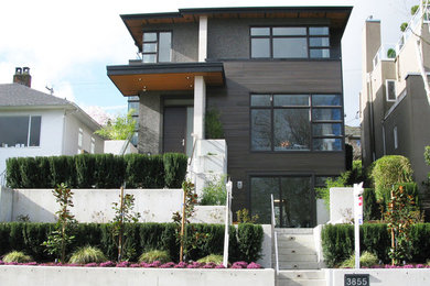 Inspiration for a contemporary exterior home remodel in Vancouver