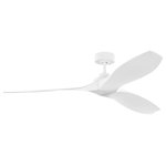 Monte Carlo Fan Company - Monte Carlo 3CLNCSM60RZW Collins Coastal 60 - Ceiling Fan in Matte White - Connect your Collins Coastal Smart fan to WiFi to get additional features: Scheduling, Dusk to Dawn, Natural Breeze.