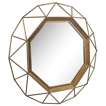 Gold Geometric Wall Mirror