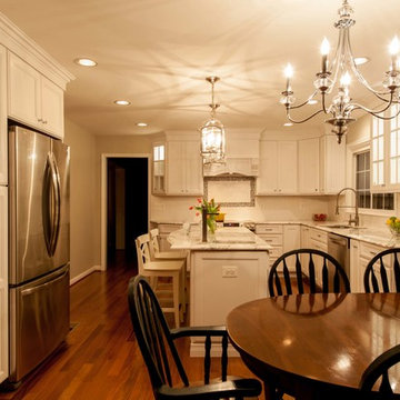 Chandeliers and Hanging Pendants Brighten Up Centreville, Virginia Kitchen